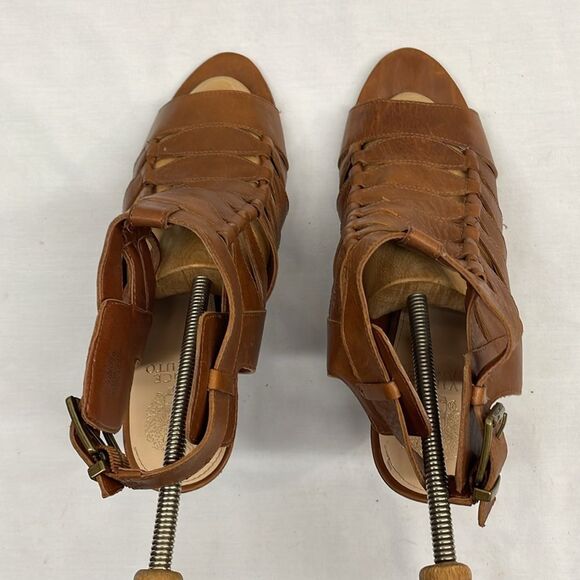 Vince Camuto Elika Huarache Sandal 3.5” Heel Leather - Picture 5 of 14